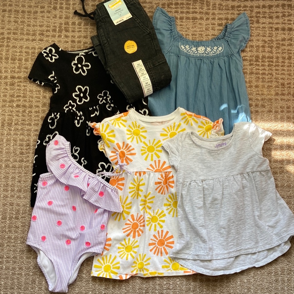 Bundle of 6 Pieces of‎ Toddler Girls 3T Clothing